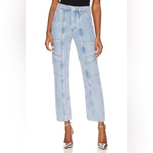 AGOLDE COOPER CARGO jeans in rank light wash size 32 NWT